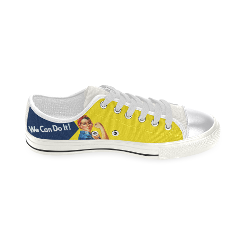 We Can Do it Yellow Women's Classic Canvas Shoes (Model 018)