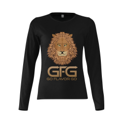Lion Long Sleeve Women's Shirts Wildlife Syndication W.S Sunny Women's T-shirt (long-sleeve) (Model T07)