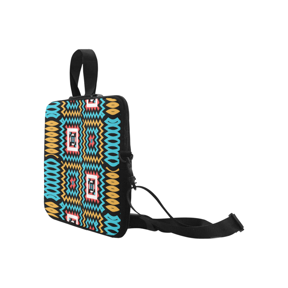 Shapes on a black background Laptop Handbags 17"