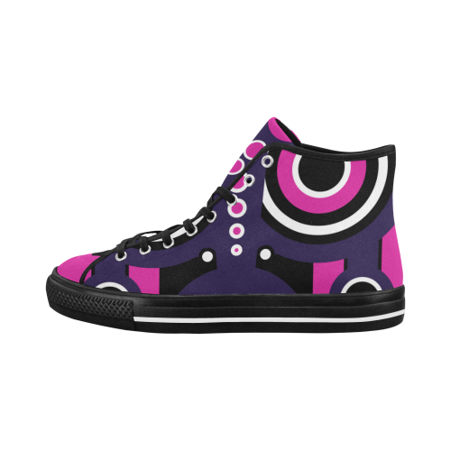 Pink Purple Tiki Tribal Vancouver H Women's Canvas Shoes (1013-1)
