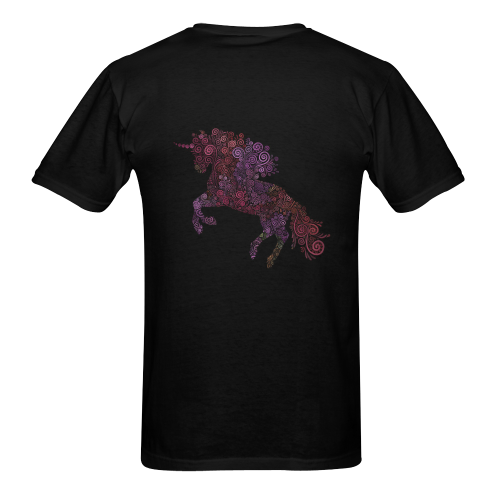 3d Psychedelic Unicorn Men's T-Shirt in USA Size (Two Sides Printing)