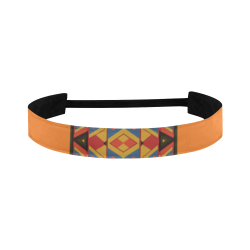 Misc shapes on an orange background Sports Headband