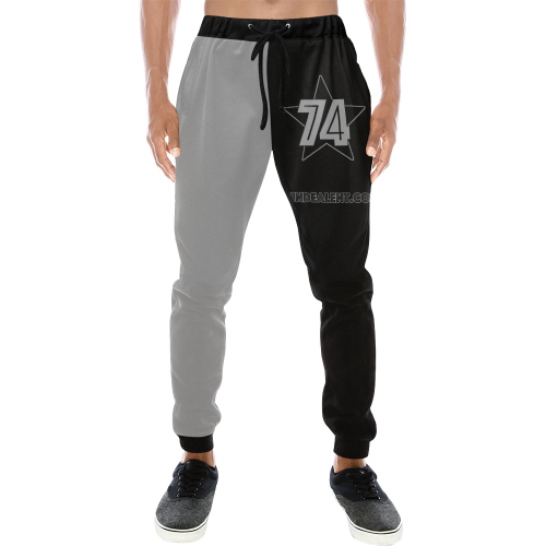 Dundealent 745 star Raiders Silver/Black Men's All Over Print Sweatpants (Model L11)