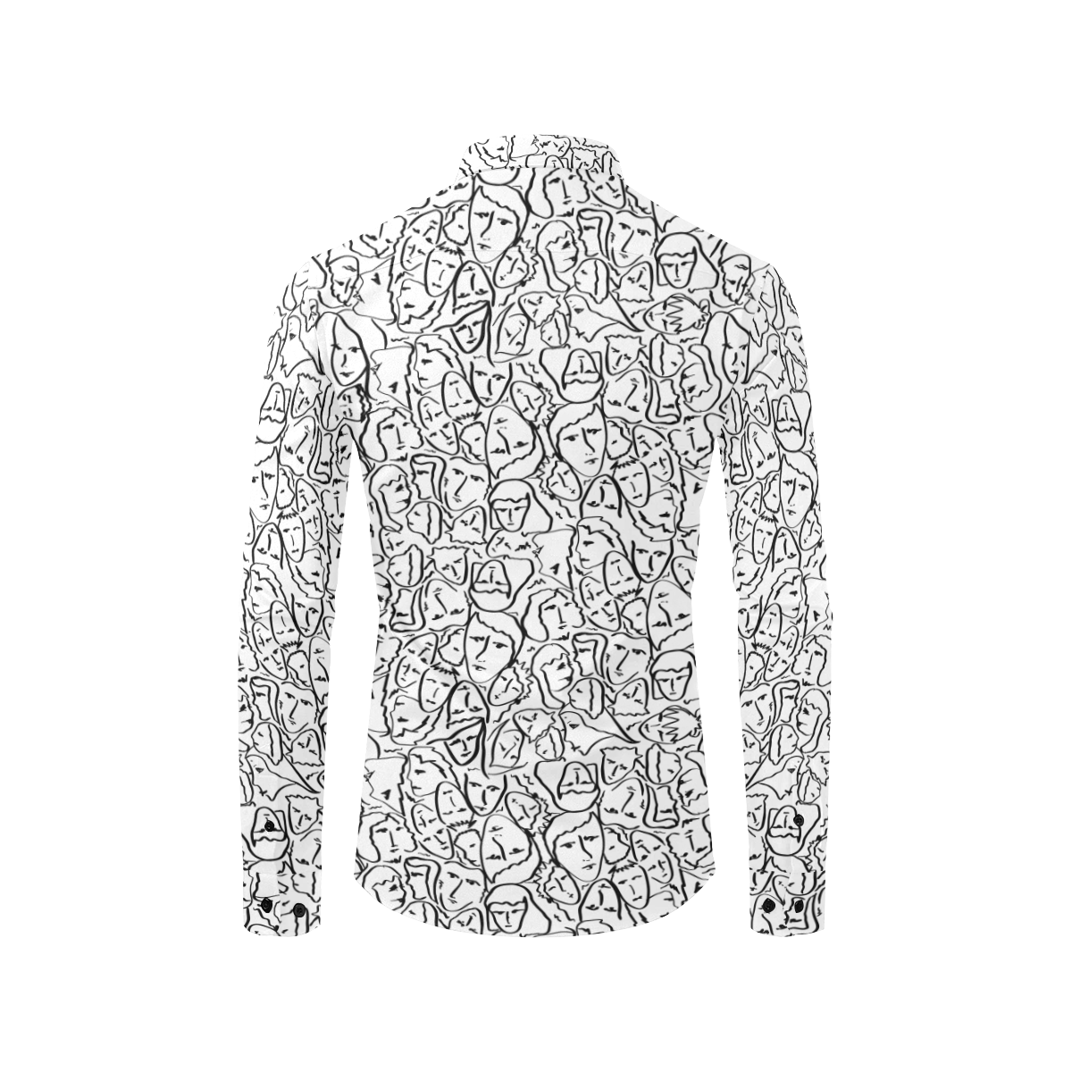 CMBYN Elio Shirt Faces Black Design on White Men's All Over Print Casual Dress Shirt (Model T61)