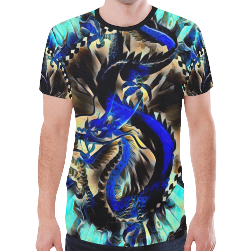 Awesome Oriental Dragon Graphic New All Over Print T-shirt for Men (Model T45)