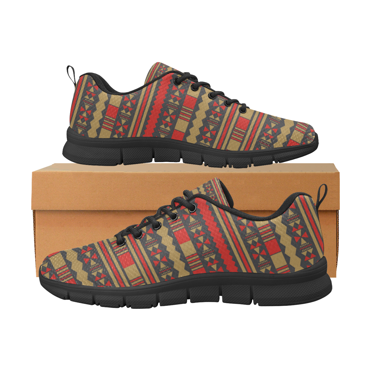 Aztec Tribal Women's Breathable Running Shoes/Large (Model 055)