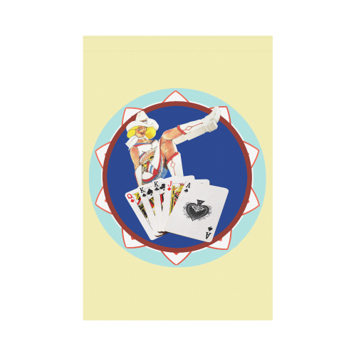 LasVegasIcons Poker Chip - Sassy Sally on Yellow Garden Flag 12‘’x18‘’（Without Flagpole）