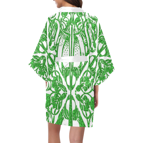Lace Green Kimono Robe