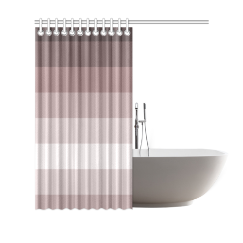 Grey multicolored stripes Shower Curtain 69"x70"