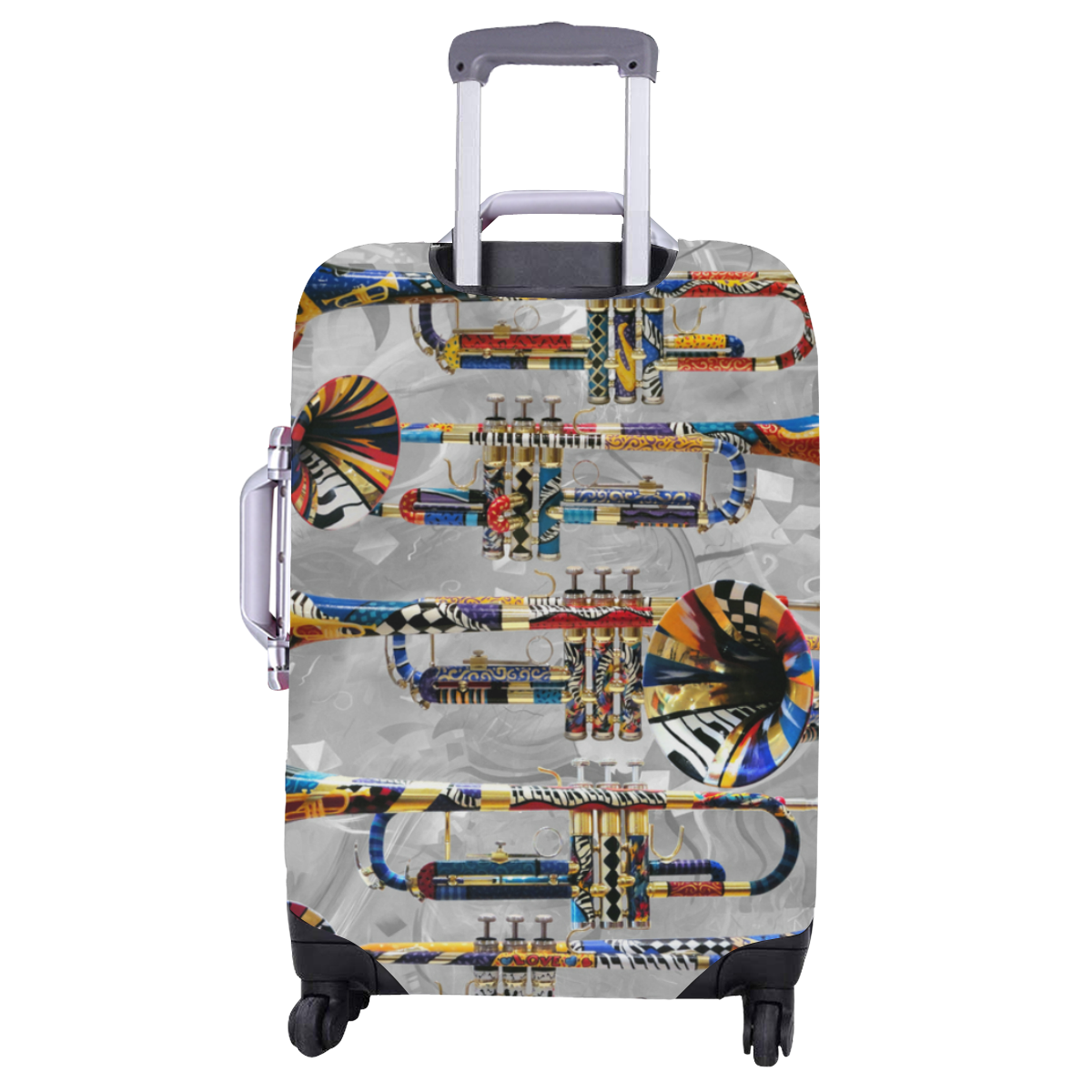 Trumpet Print Luggage Cover Luggage Cover/Large 26"-28"