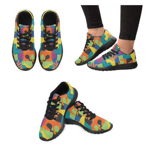 Abstract Nature Pattern Kid's Running Shoes (Model 020)
