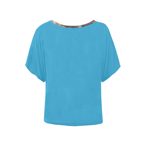 Ostriches Women's Batwing-Sleeved Blouse T shirt (Model T44)