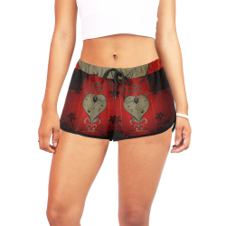 Wonderful decorative heart Women's All Over Print Relaxed Shorts (Model L19)