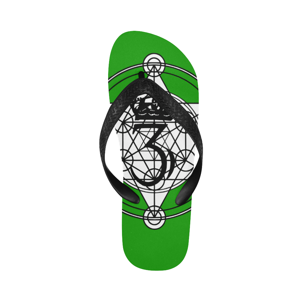 GOD Flips Green,Black & White Flip Flops for Men/Women (Model 040)