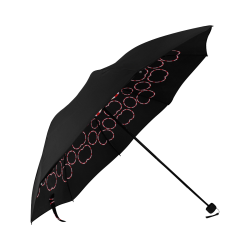 fantasy flowers ornate and polka dots landscape Anti-UV Foldable Umbrella (Underside Printing) (U07)