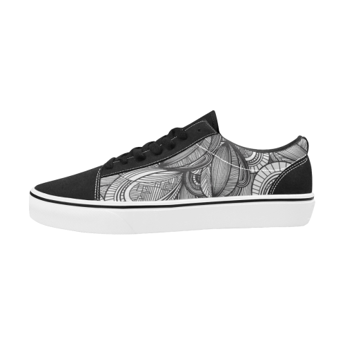 skate lines Men's Low Top Skateboarding Shoes (Model E001-2)