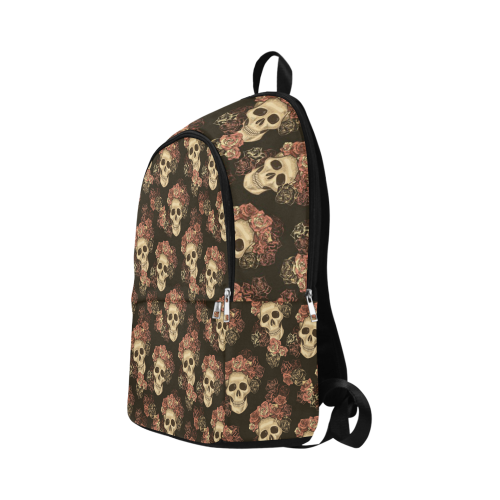 Skull and Rose Pattern Fabric Backpack for Adult (Model 1659)
