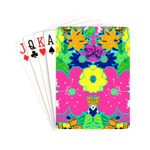 Summer Fun Cherry Skulls Playing Cards 2.5"x3.5"
