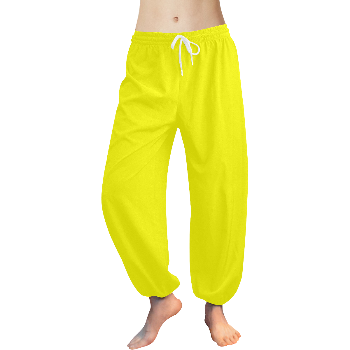 color yellow Women's All Over Print Harem Pants (Model L18)