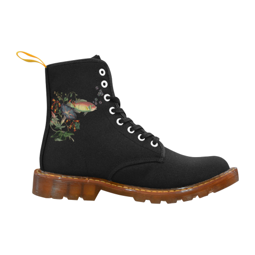 Fish With Flowers Surreal Martin Boots For Men Model 1203H