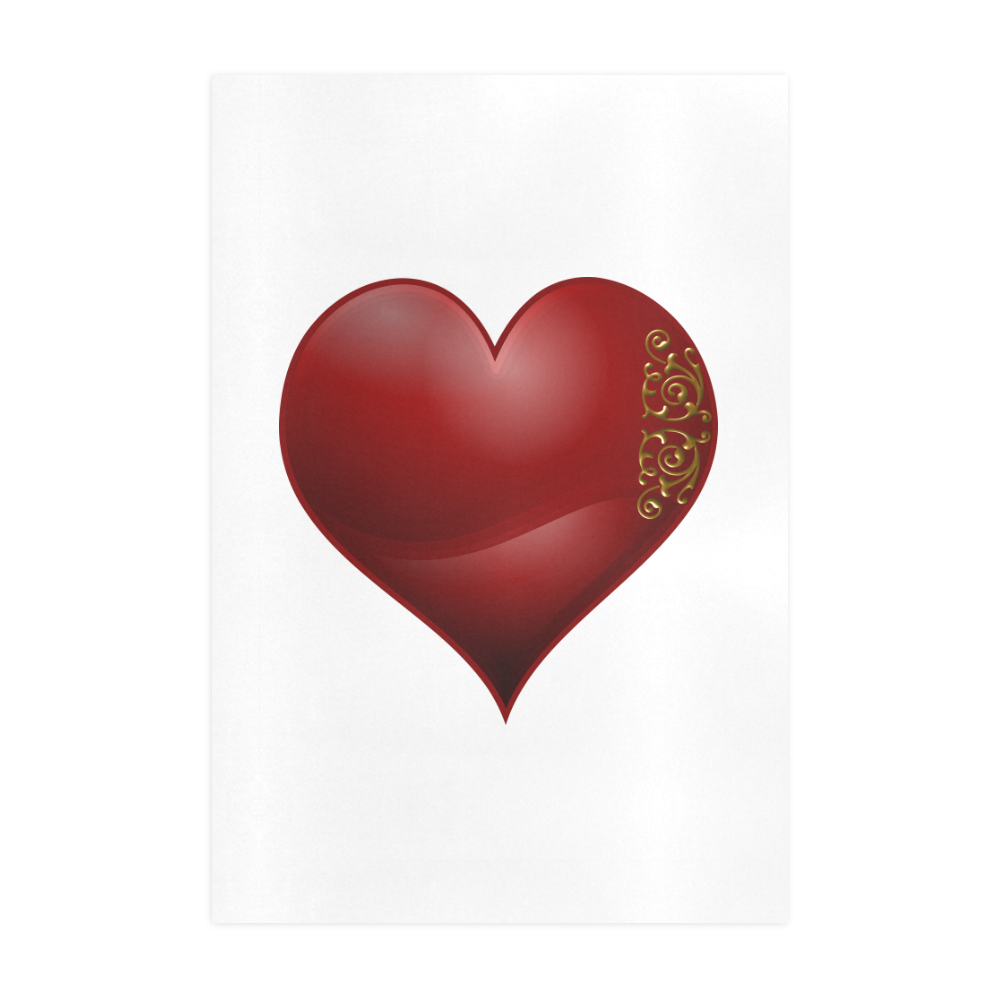 Heart  Symbol Las Vegas Playing Card Shape Art Print 19‘’x28‘’