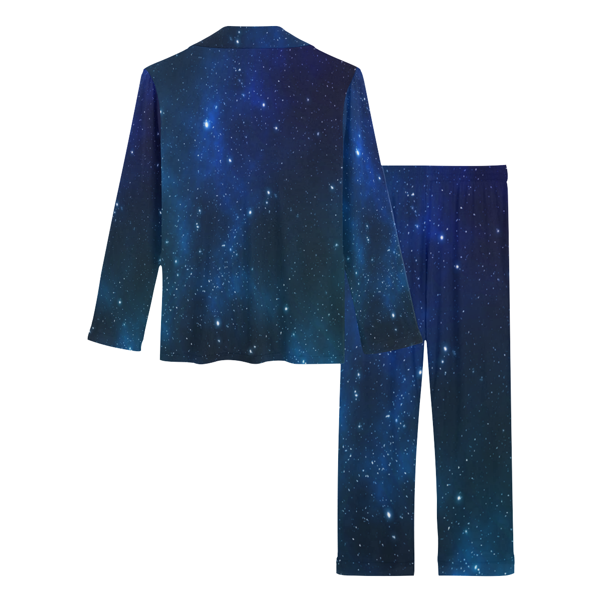 Space Galaxy Stars Women's Long Pajama Set