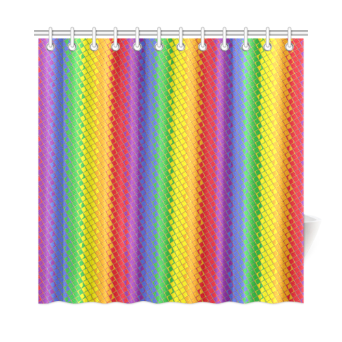 Rainbow Pattern by K.Merske Shower Curtain 72"x72"