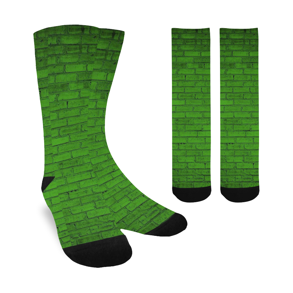brick paint green socks Trouser Socks