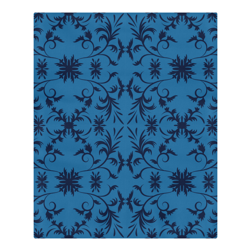 Blue damask 3-Piece Bedding Set
