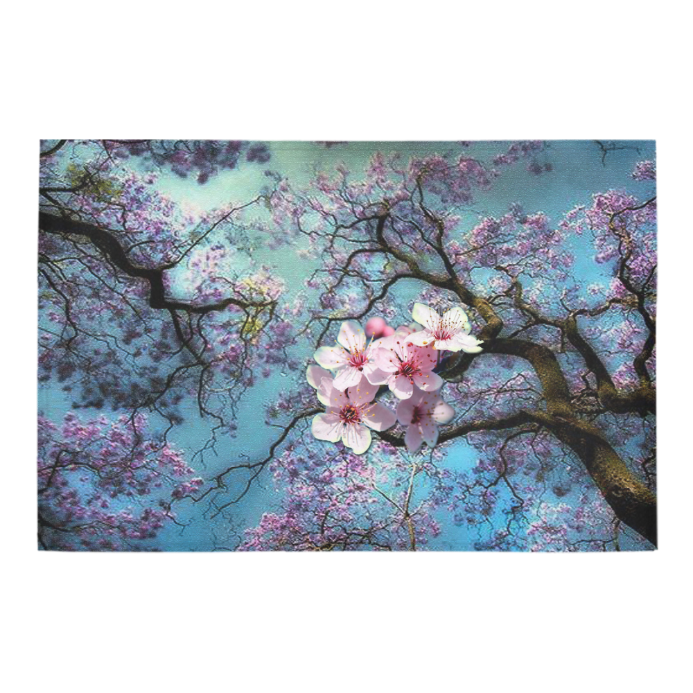 Cherry blossomL Azalea Doormat 24" x 16" (Sponge Material)