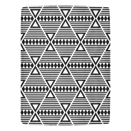 Black Aztec Tribal Ultra-Soft Micro Fleece Blanket 60"x80"