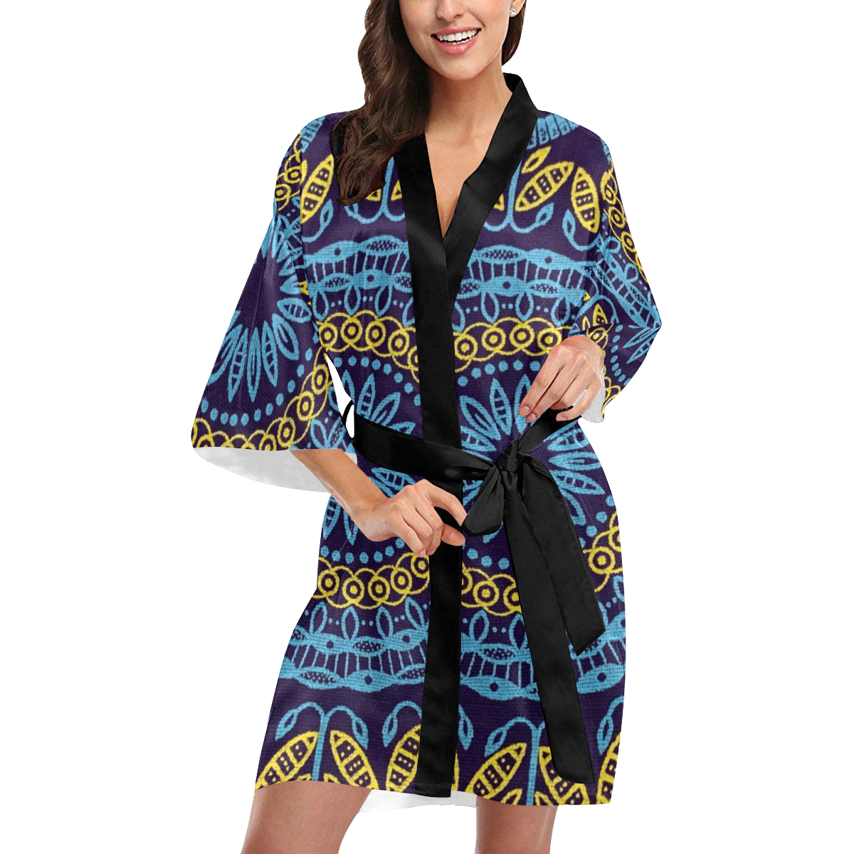 MANDALA PLANETS ALIGN Kimono Robe