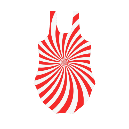 PEPPERMINT TUESDAY SWIRL Vest One Piece Swimsuit (Model S04)