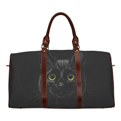 Black Cat Waterproof Travel Bag/Large (Model 1639)