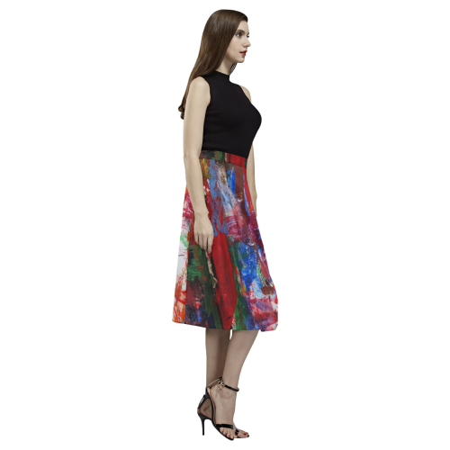 Paint on a white background Aoede Crepe Skirt (Model D16)