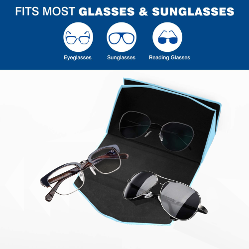 color baby blue Custom Foldable Glasses Case