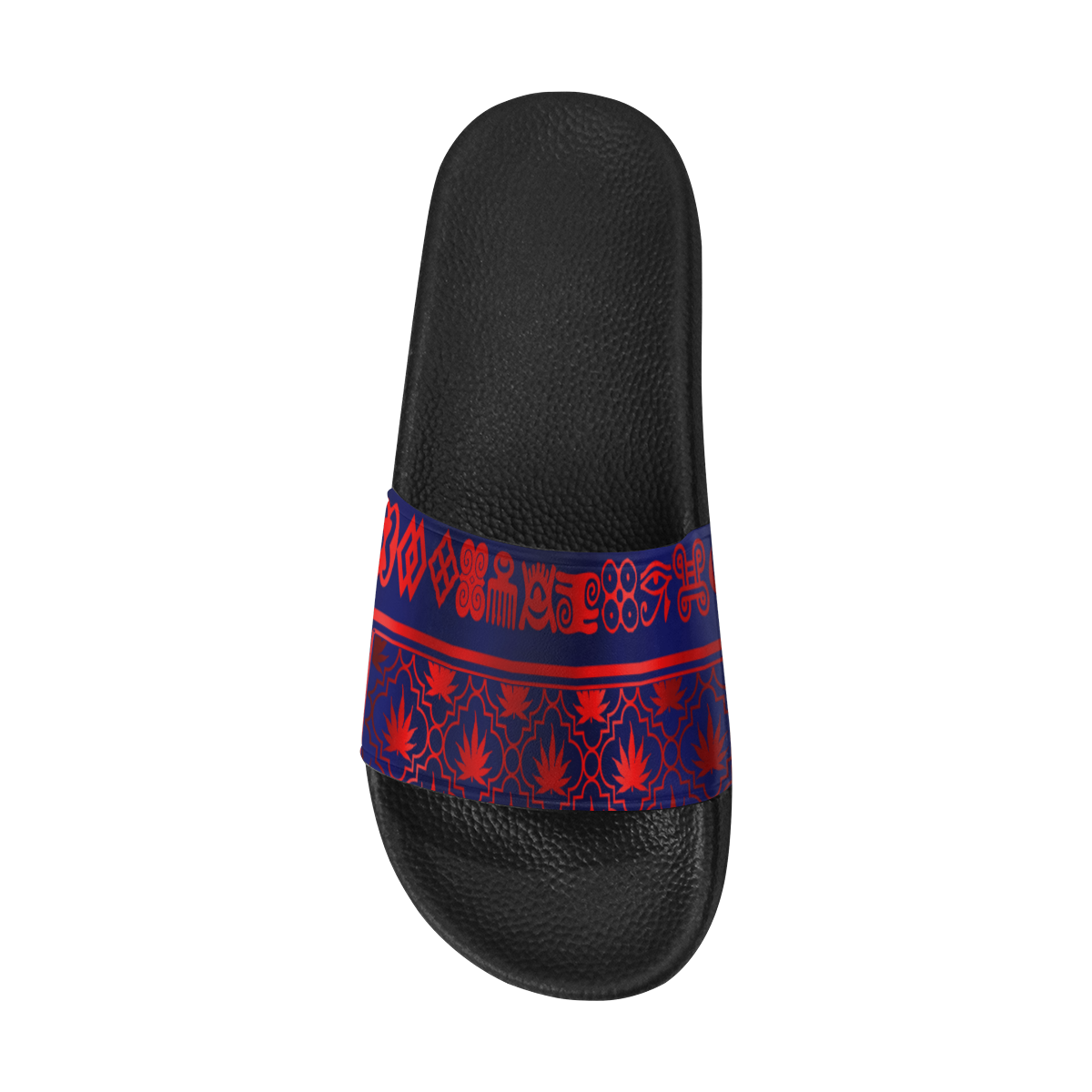ADRINKRA GOLD RED LEAF Women's Slide Sandals (Model 057)