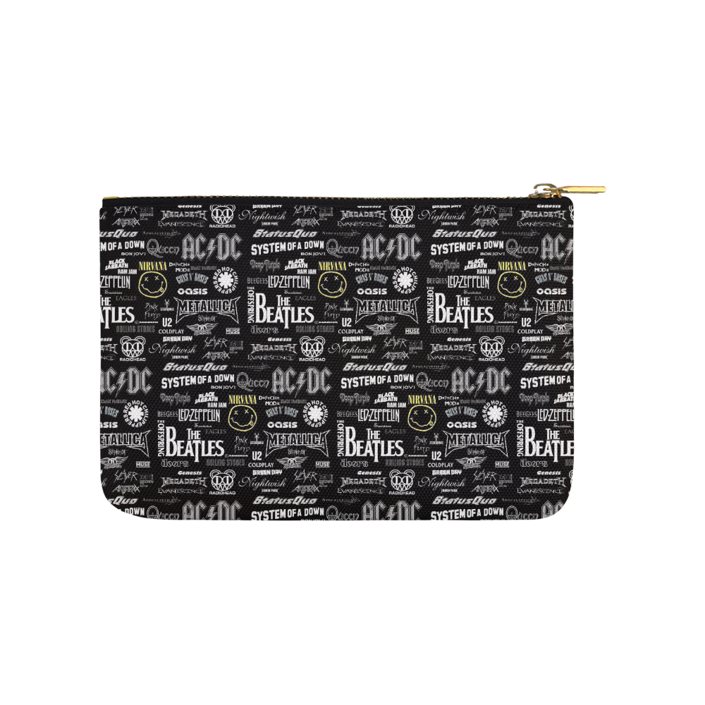 Band Logo Pattern Carry-All Pouch 9.5''x6''