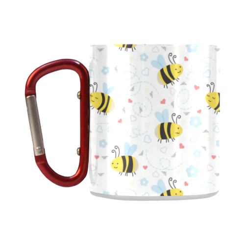 Cute Bee Pattern Classic Insulated Mug(10.3OZ)