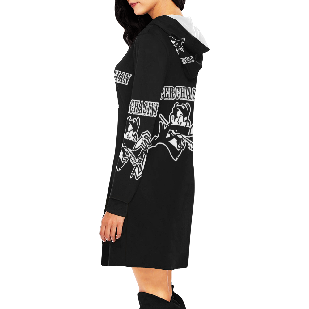 QuestWear Customs PCH All Over Print Hoodie Mini Dress (Model H27)