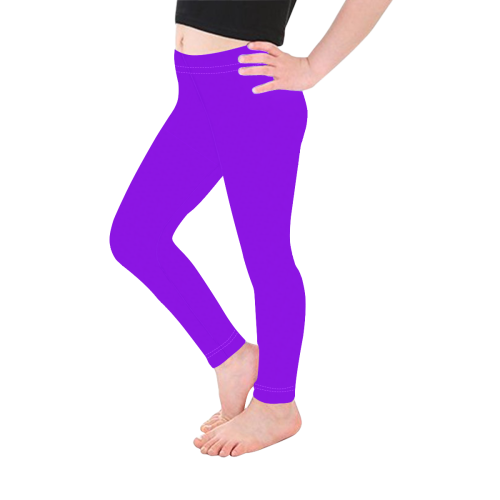 color electric violet Kid's Ankle Length Leggings (Model L06)