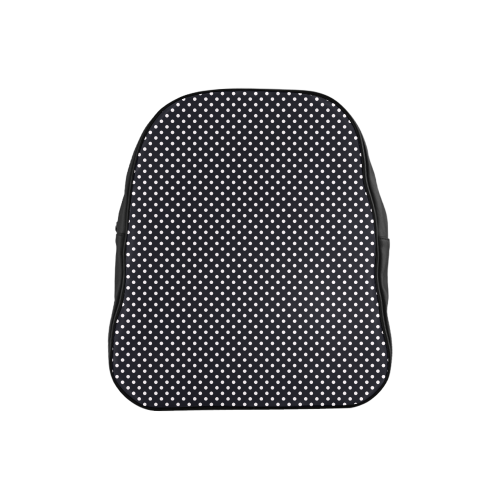 Black polka dots School Backpack (Model 1601)(Small)