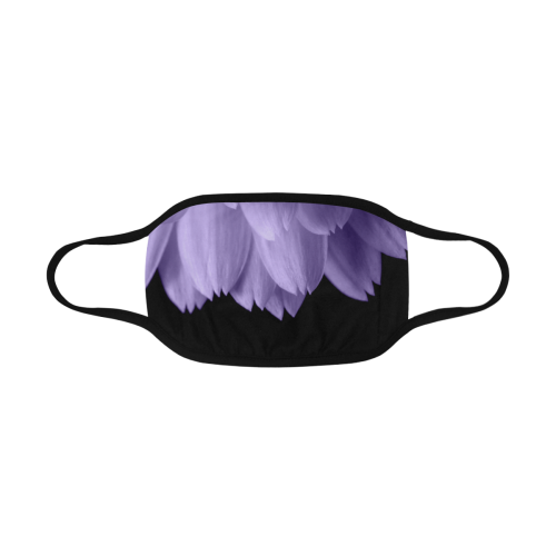 Ultra violet purple flower petals black Mouth Mask