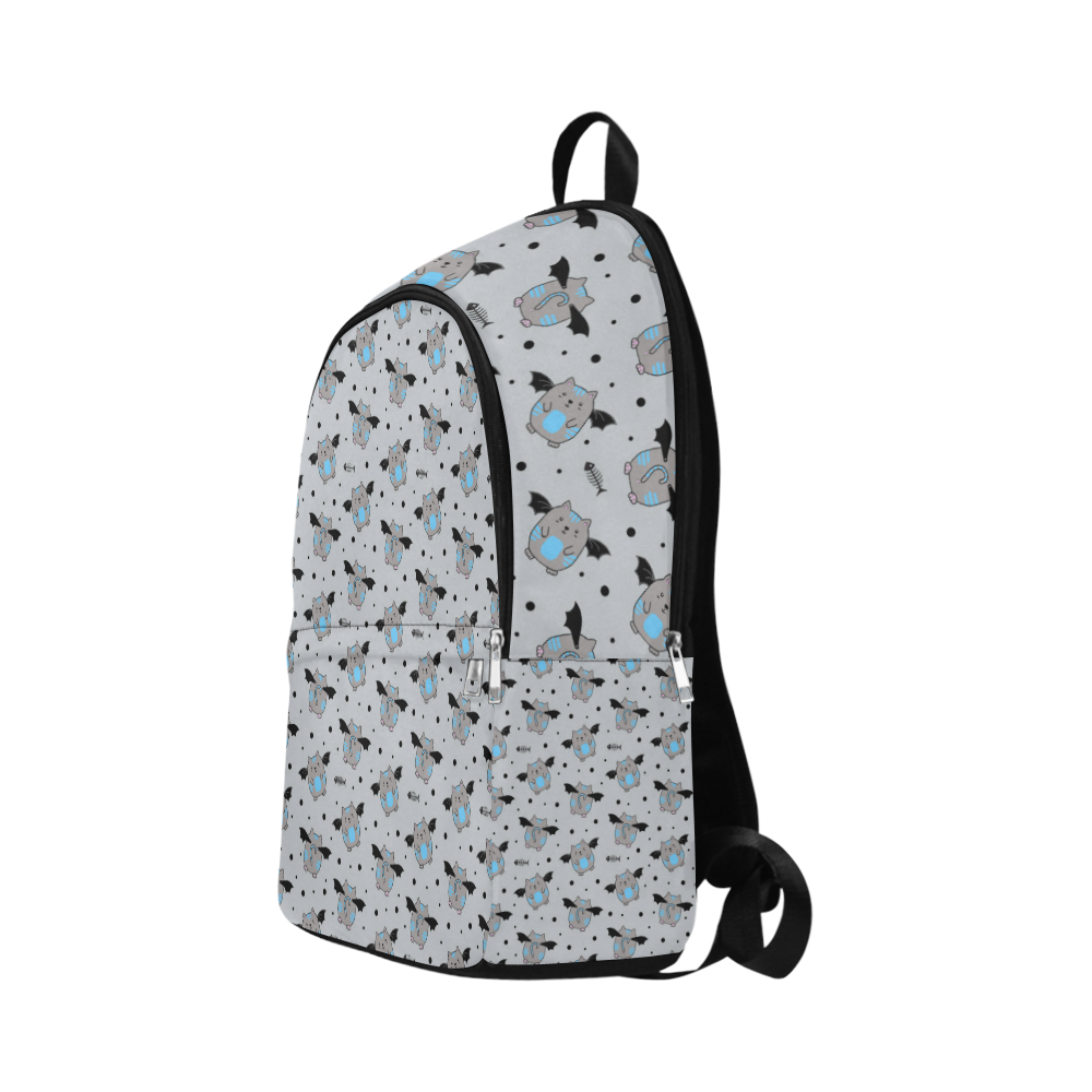 Bat cat grey backpack Fabric Backpack for Adult (Model 1659)