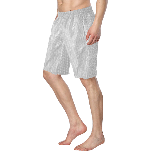 Silver Chevron Men's Swim Trunk (Model L21)