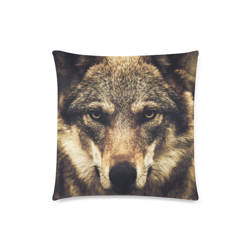 Wolf 2 Animal Nature Custom Zippered Pillow Case 18"x18"(Twin Sides)