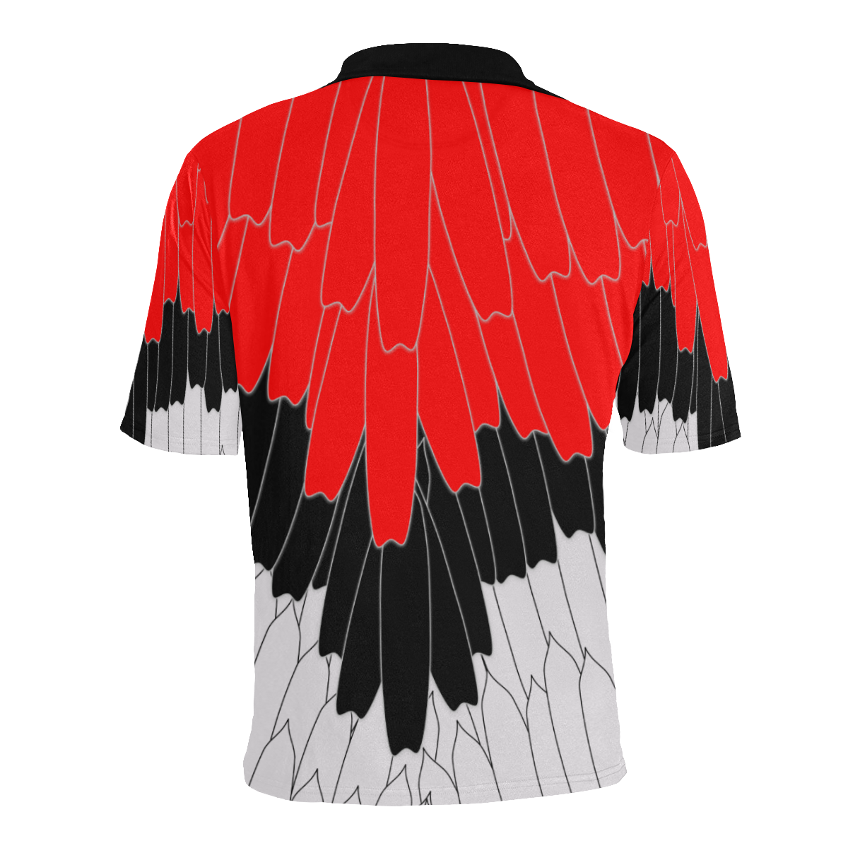 feathers Men's All Over Print Polo Shirt (Model T55)