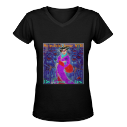 Mecha•Robot•Future•WOW Album Women's Deep V-neck T-shirt (Model T19)