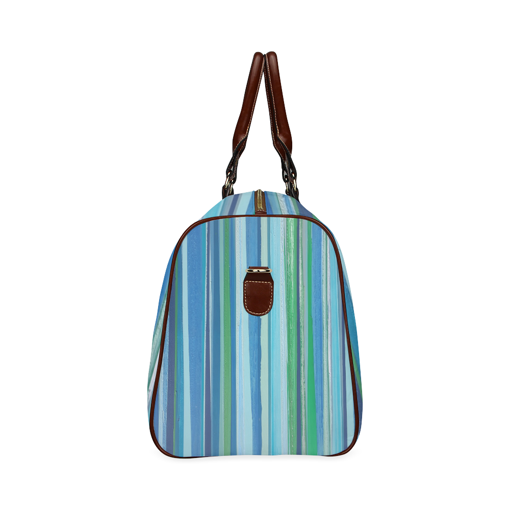 painted stripe 1 Waterproof Travel Bag/Small (Model 1639)