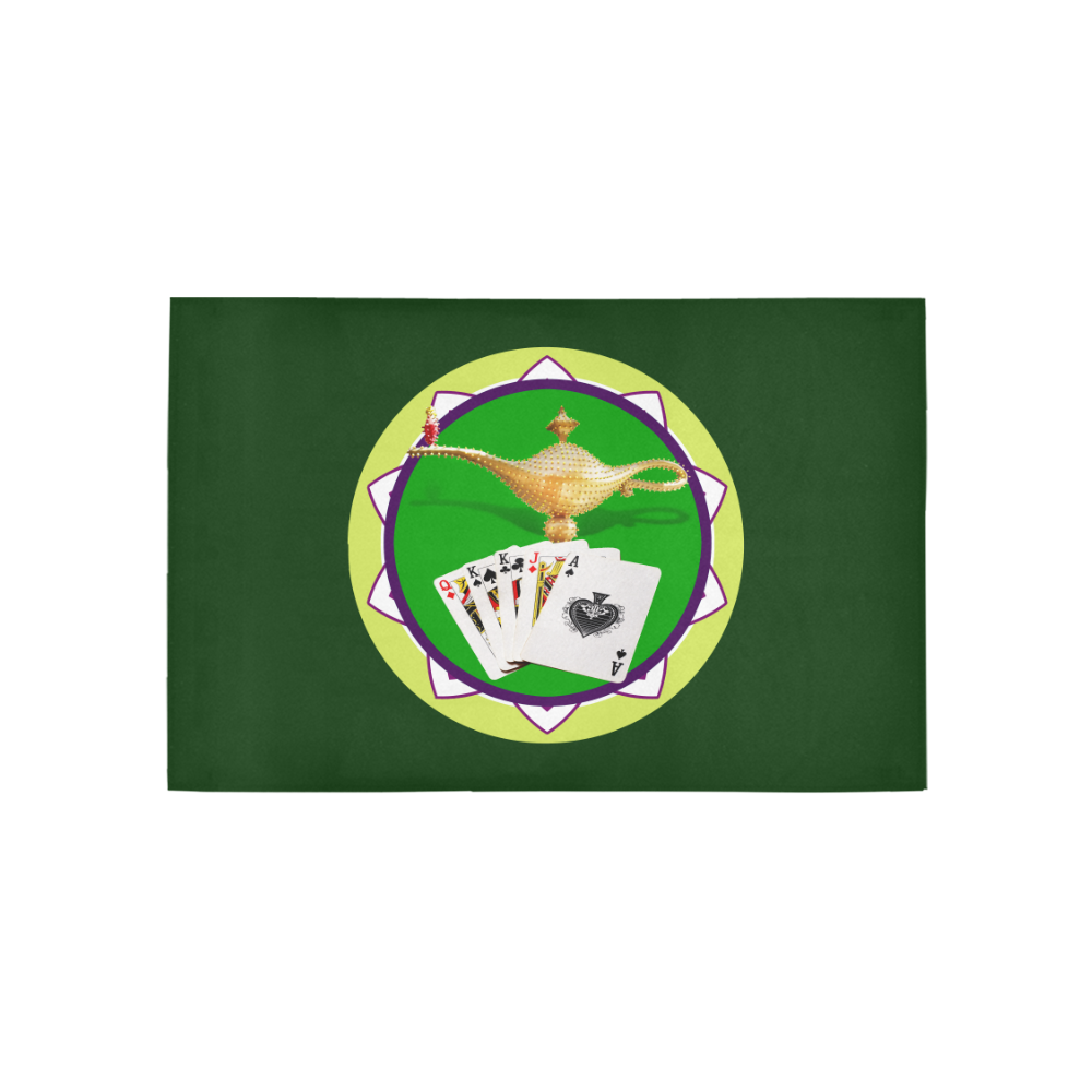 LasVegasIcons Poker Chip - Magic Lamp on Green Area Rug 5'x3'3''